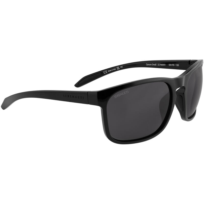 CARSON SMALL, Shiny Black-Mineral Polarized Smoke Cat 2 to 3, hi-res image number null